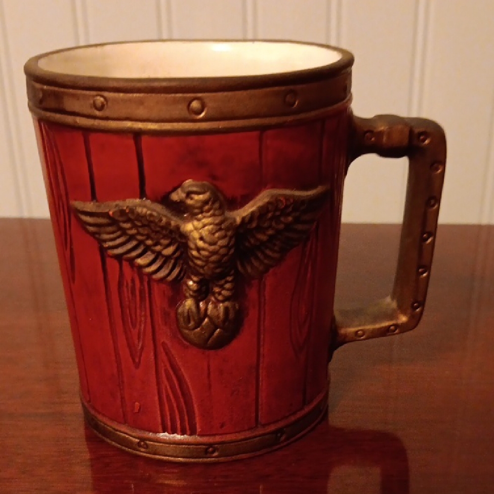 Vintage Inarco Japan Red Barnyard USA Mug